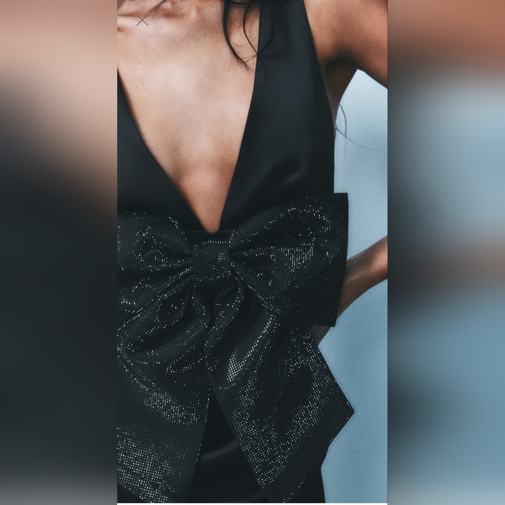Zara Rhinestone Bow Dress - Picture 5 of 12